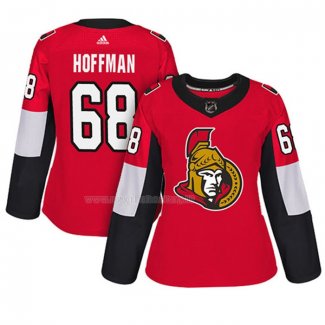 Maglia Hockey Donna Ottawa Senators Mike Hoffman Autentico Giocatore Rosso