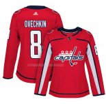 Maglia Hockey Donna Washington Capitals Alex Ovechkin Home Autentico Giocatore Rosso