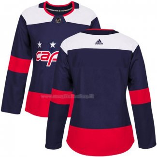 Maglia Hockey Donna Washington Capitals Personalizzate Autentico 2018 Stadium Blu