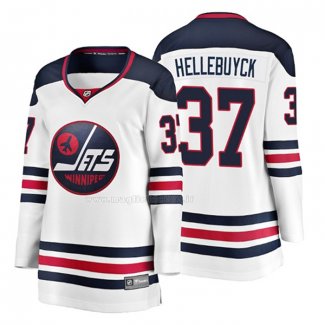 Maglia Hockey Donna Winnipeg Jets Connor Hellebuyck Heritage Breakaway Bianco