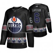 Maglia Hockey Edmonton Oilers Adam Larsson Breakaway Nero