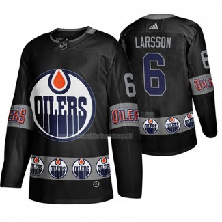 Maglia Hockey Edmonton Oilers Adam Larsson Breakaway Nero