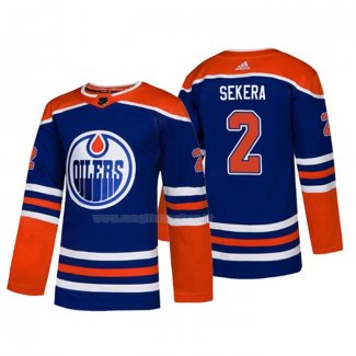 Maglia Hockey Edmonton Oilers Andrej Sekera Alternato Autentico Blu