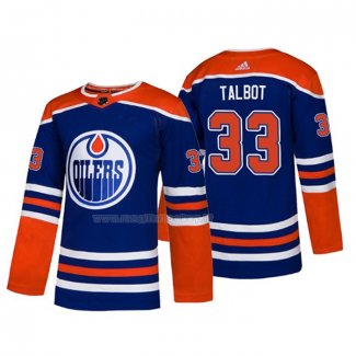 Maglia Hockey Edmonton Oilers Cam Talbot Alternato Autentico Blu