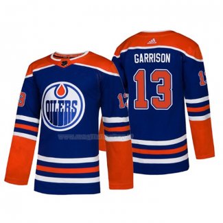 Maglia Hockey Edmonton Oilers Jason Garrison Alternato Autentico Blu