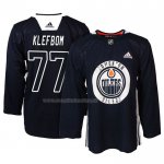 Maglia Hockey Edmonton Oilers Oscar Klefbom New Season Practice Blu
