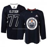 Maglia Hockey Edmonton Oilers Oscar Klefbom New Season Practice Blu