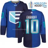 Maglia Hockey Europa Christian Ehrhoff Premier 2016 World Cup Blu