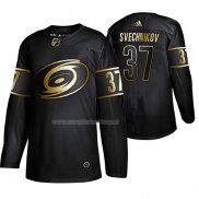 Maglia Hockey Golden Edition Carolina Hurricanes Andrei Svechnikov Autentico Nero