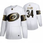 Maglia Hockey Golden Edition Carolina Hurricanes Petr Mrazek Autentico Bianco