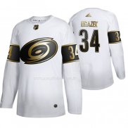 Maglia Hockey Golden Edition Carolina Hurricanes Petr Mrazek Autentico Bianco