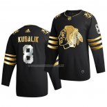 Maglia Hockey Golden Edition Chicago Blackhawks Dominik Kubalik Limited Autentico 2020-21 Nero