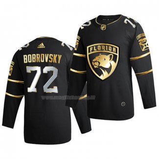 Maglia Hockey Golden Edition Florida Panthers Sergei Bobrovsky Limited Autentico 2020-21 Nero