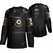 Maglia Hockey Golden Edition Philadelphia Flyers Mark Howe Retired Giocatore Autentico Nero