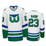 Maglia Hockey Hartford Whalers Brock Mcginn Heritage Throwback Bianco