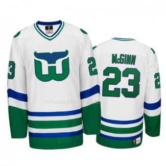 Maglia Hockey Hartford Whalers Brock Mcginn Heritage Throwback Bianco