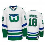 Maglia Hockey Hartford Whalers Ryan Dzingel Heritage Throwback Bianco