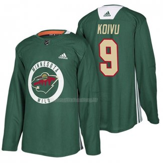 Maglia Hockey Minnesota Wild Mikko Koivu New Season Practice Verde