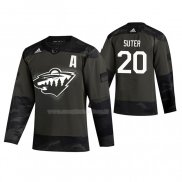 Maglia Hockey Minnesota Wild Ryan Suter 2019 Veterans Day Camuffamento