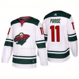 Maglia Hockey Minnesota Wild Zach Parise Away 2017-2018 Bianco