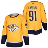 Maglia Hockey Nashville Predators Vladislav Kamenev Autentico Home 2018 Giallo