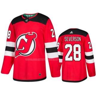 Maglia Hockey New Jersey Devils Damon Severson Home Autentico Rosso