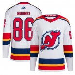 Maglia Hockey New Jersey Devils Jack Hughes Reverse Throwback Autentico Bianco