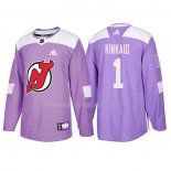 Maglia Hockey New Jersey Devils Keith Kinkaid 2018 Fights Cancer Viola