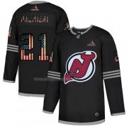 Maglia Hockey New Jersey Devils Kyle Palmieri 2020 USA Flag Nero