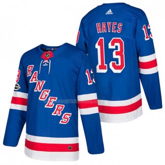 Maglia Hockey New York Rangers Kevin Hayes Autentico Home 2018 Blu