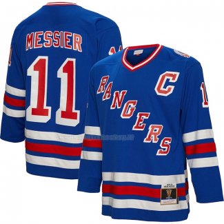 Maglia Hockey New York Rangers Mark Messier Mitchell & Ness 1993 Blu