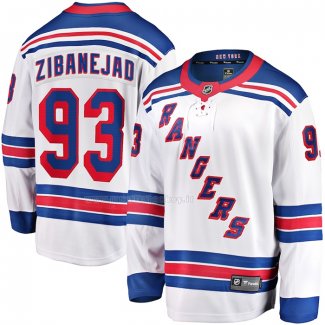 Maglia Hockey New York Rangers Mika Zibanejad Away Premier Breakaway Bianco