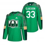 Maglia Hockey Ottawa Senators Fredrik Claesson 2018 Dia de San Patricio Verde