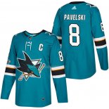 Maglia Hockey San Jose Sharks Joe Pavelski Autentico Home 2018 Verde