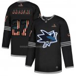 Maglia Hockey San Jose Sharks Joonas Donskoi 2020 USA Flag Nero