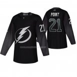 Maglia Hockey Tampa Bay Lightning Brayden Point Alternato Nero