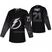 Maglia Hockey Tampa Bay Lightning Brayden Point Alternato Nero