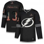 Maglia Hockey Tampa Bay Lightning Cedric Paquette 2020 USA Flag Nero