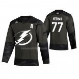 Maglia Hockey Tampa Bay Lightning Victor Hedman 2019 Veterans Day Camuffamento