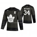 Maglia Hockey Toronto Maple Leafs Auston Matthews 2019 Veterans Day Camuffamento