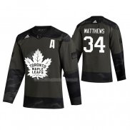 Maglia Hockey Toronto Maple Leafs Auston Matthews 2019 Veterans Day Camuffamento