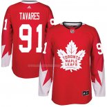 Maglia Hockey Toronto Maple Leafs John Tavares Canada Autentico Rosso
