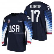 Maglia Hockey USA Chris Bourque 2018 Olympic Blu
