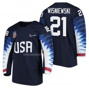 Maglia Hockey USA James Wisniewski 2018 Olympic Blu
