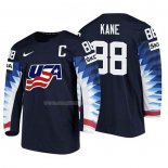 Maglia Hockey USA Patrick Kane 2018 Iihf World Championship Giocatore Nero