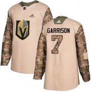 Maglia Hockey Vegas Golden Knights Jason Garrison Autentico 2017 Veterans Day Camuffamento