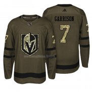 Maglia Hockey Vegas Golden Knights Jason Garrison Salute To Service Verde Militare