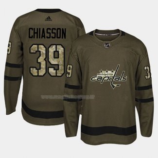 Maglia Hockey Washington Capitals Alex Chiasson 2018 Salute To Service Verde Militare