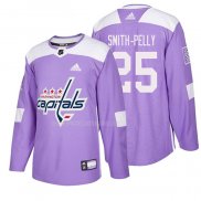 Maglia Hockey Washington Capitals Devante Smith Pelly 2018 Fights Cancer Viola