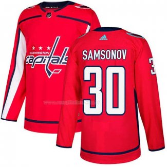 Maglia Hockey Washington Capitals Ilya Samsonov Home Autentico Rosso